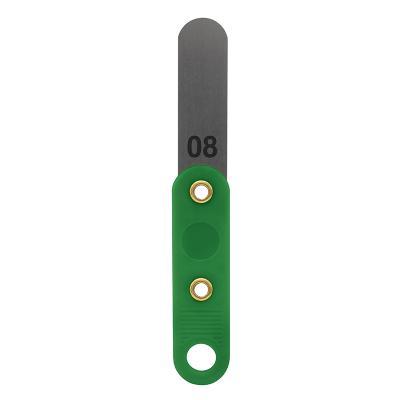 Feeler gauge 0,08 mm with plastic handle (dark green)